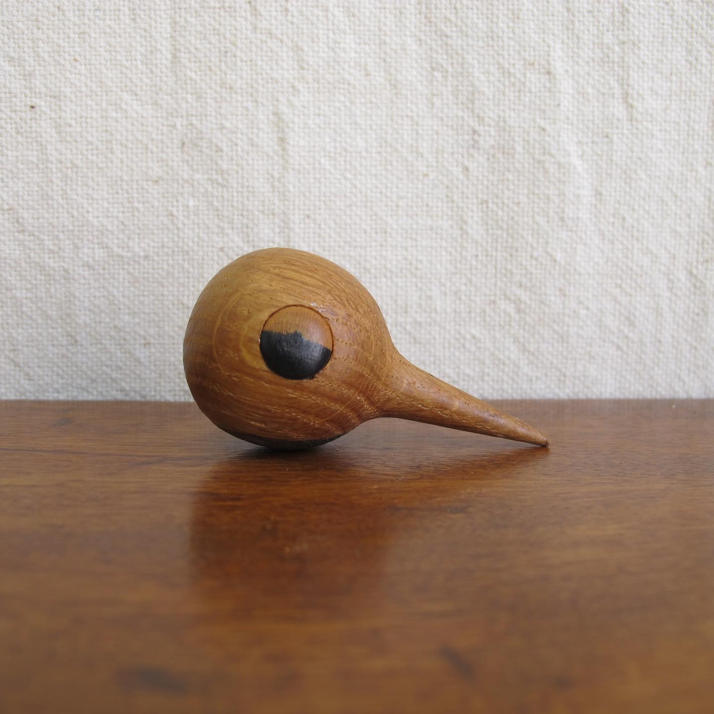 Kristian Vedel turned wood bird head, possible a woodcock, c. 1960 1970