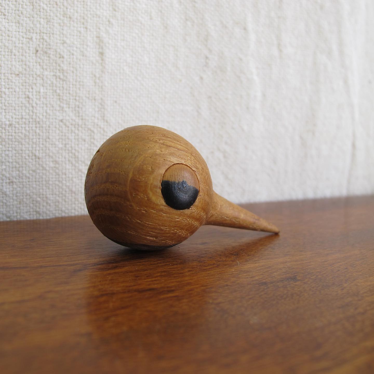 Kristian Vedel turned wood bird head, possible a woodcock, c. 1960 1970