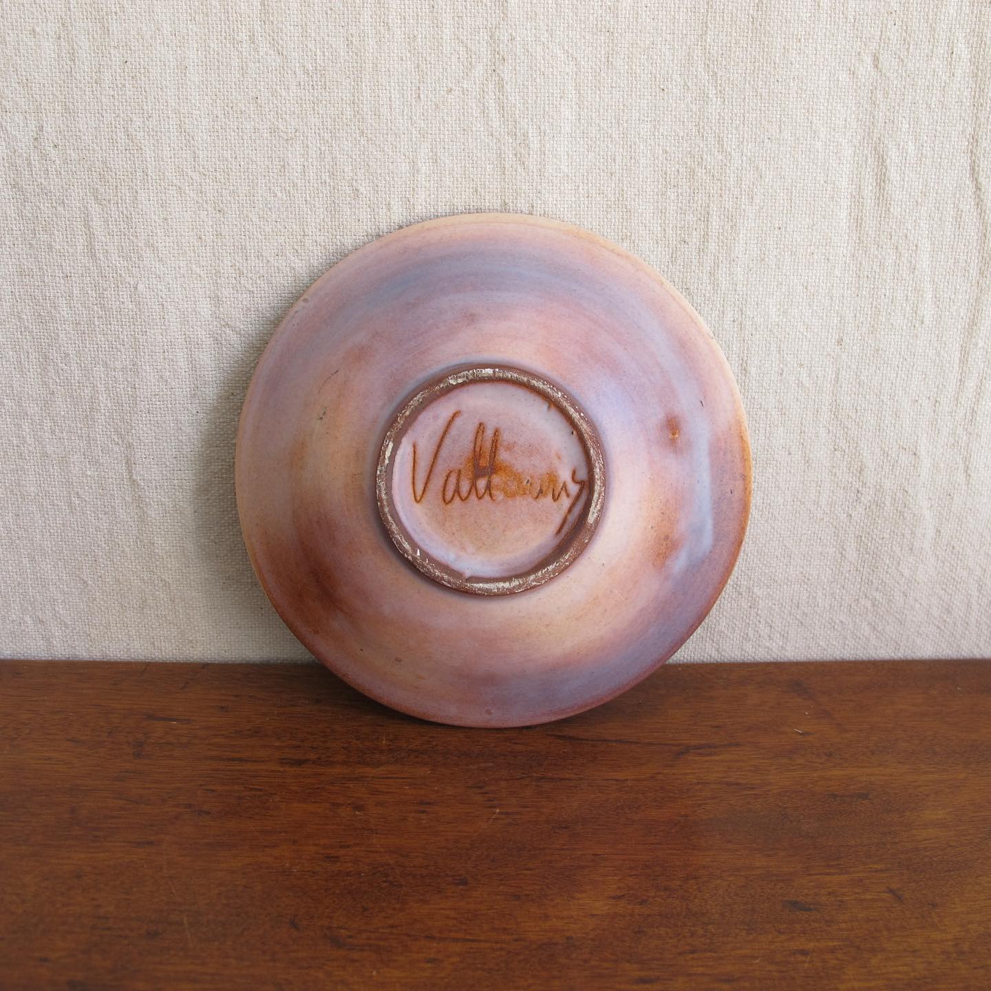 Vallauris French art pottery dish or bowl with goldfish or koi carp in brightly colored orange majolica glazes c. 1950 1960