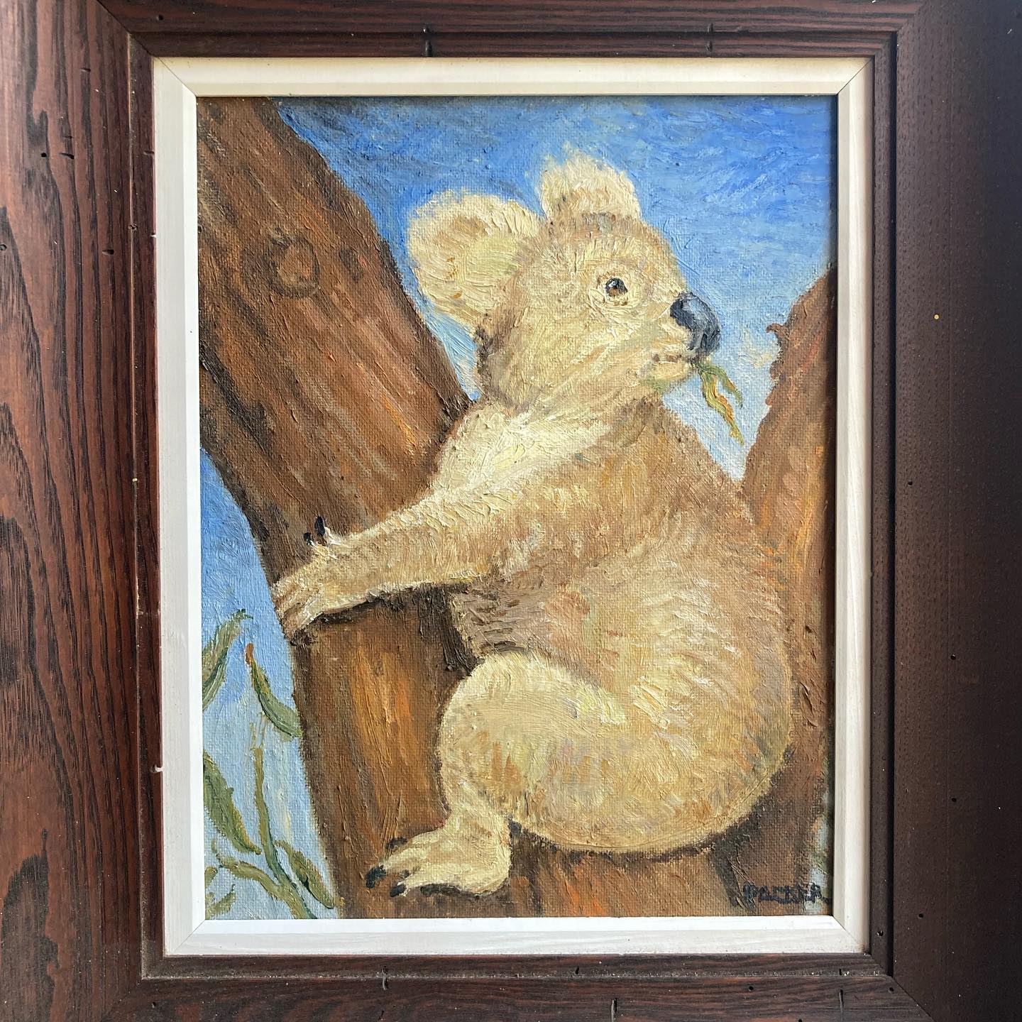 “Koala Bear,” oil on board c. 1960 by Richard G. Packer of North Conway, NH