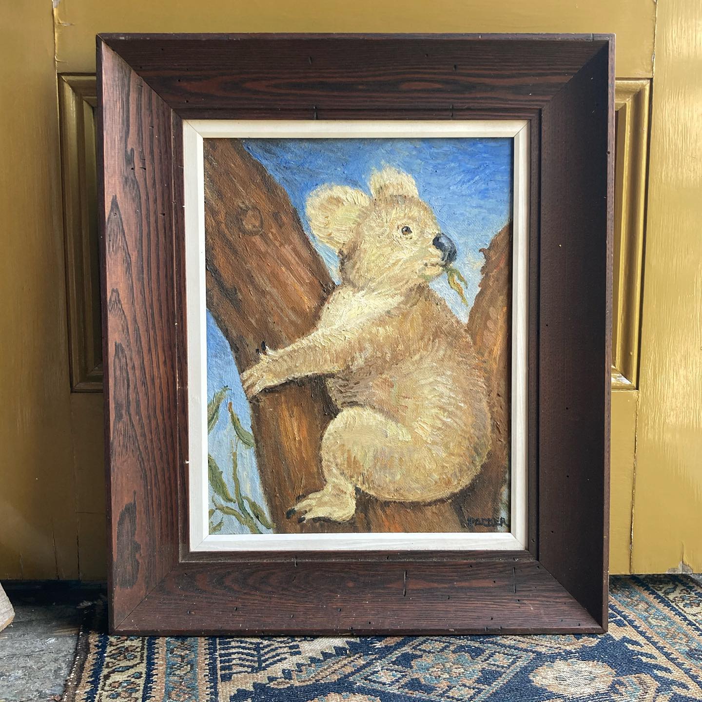 “Koala Bear,” oil on board c. 1960 by Richard G. Packer of North Conway, NH