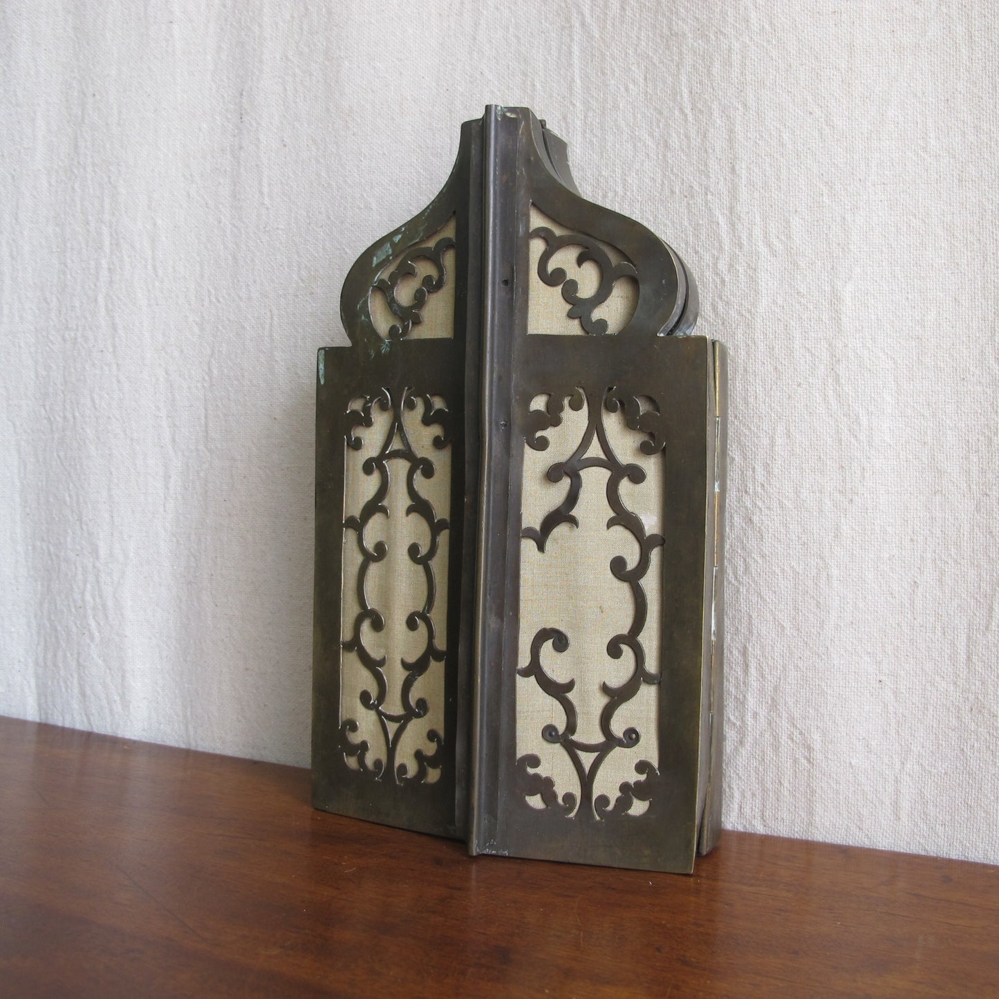 Serbian triptych Icon in brass depicting the lives of Saints Cyril and Methodius c.1850