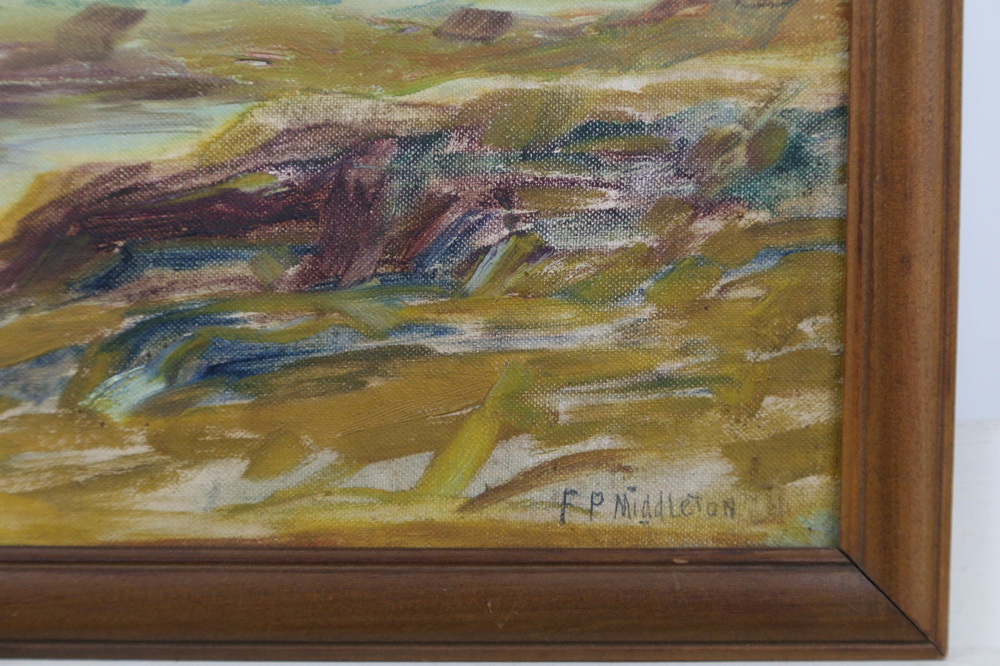 Painting Landscape Southwest New Mexico Oil Signed F. Perry Middleton "High Mesa" Providence Art Club 1920s