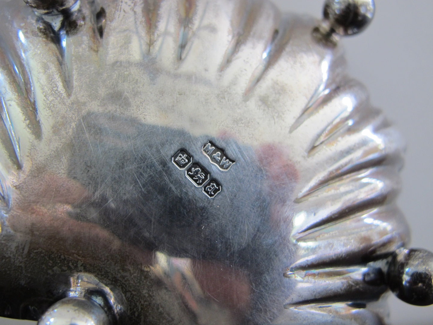 Shell Leaf Silverplate Handled Tray Incense Holder Fluted Reeded 1910s 1920s Edwardian Hotel Silver Silverplate Silver Plate