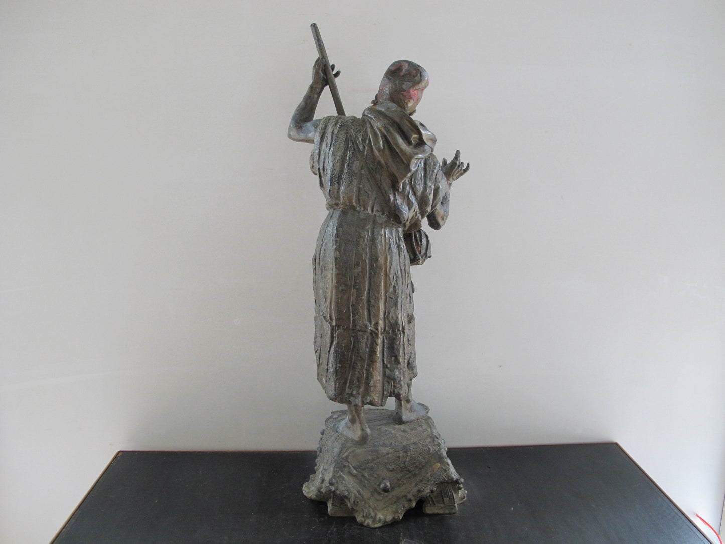 Sculpture North African Moorish Musician Singer Muslim LARGE Spelter in the style of Austrian Cold Cast Bronze 1900s 1910s