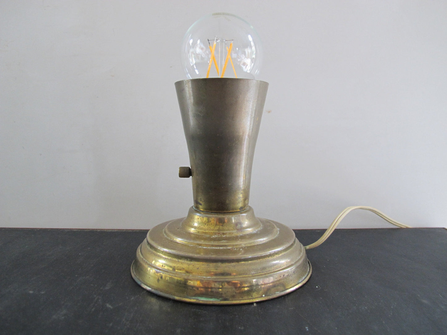 Lamp Light Fixture Brass Uplight 1950s 1960s