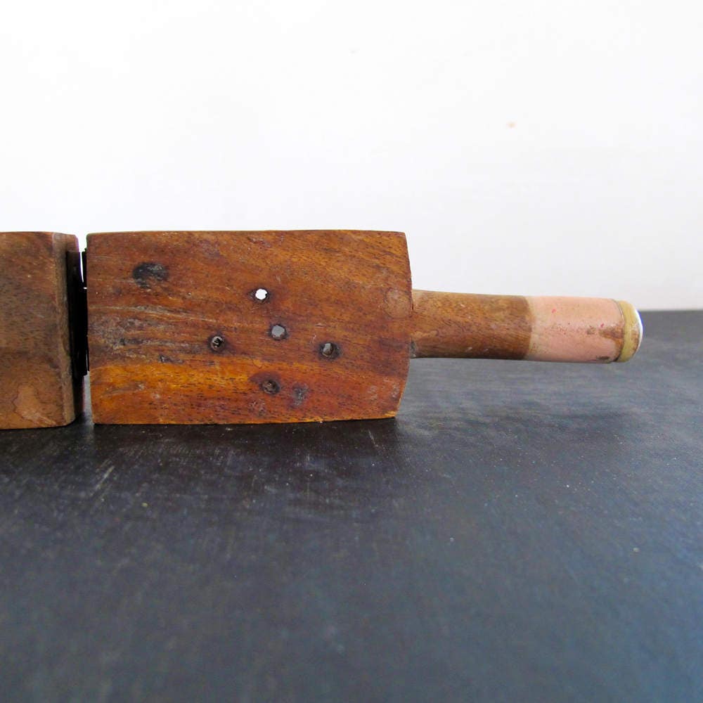 Squeezer Primitive Tool Orange Citrus Mahogany 19th Century