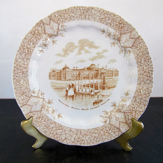 Wedgwood Plate World's Colombian Exposition 1893 Chicago Agricultural Building Victorian Devil in the White City