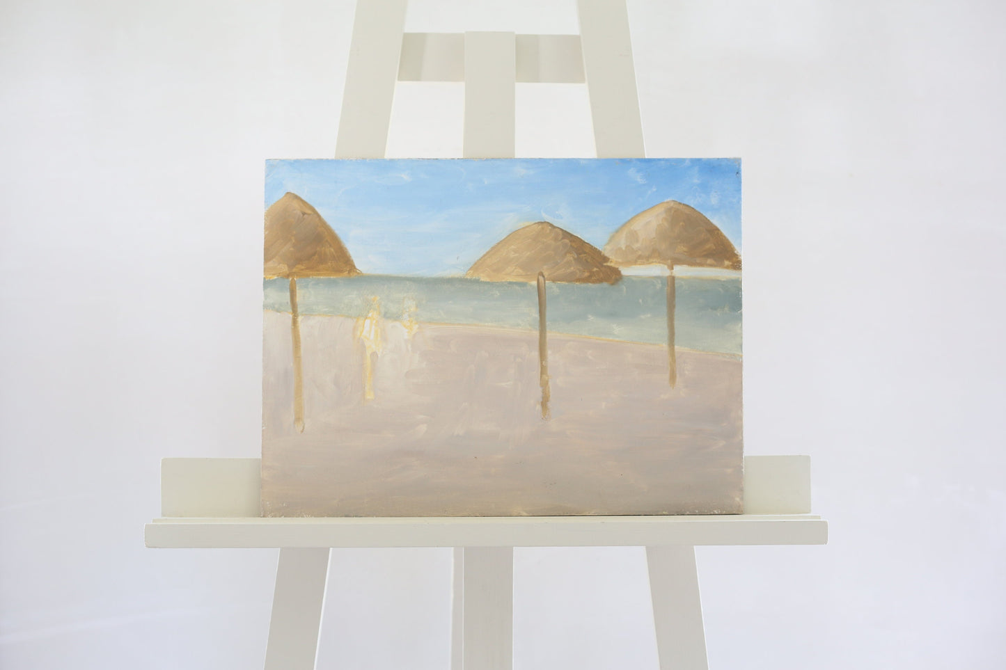 Oil Painting Florida Tropical Cabana Arthur Turcotte
