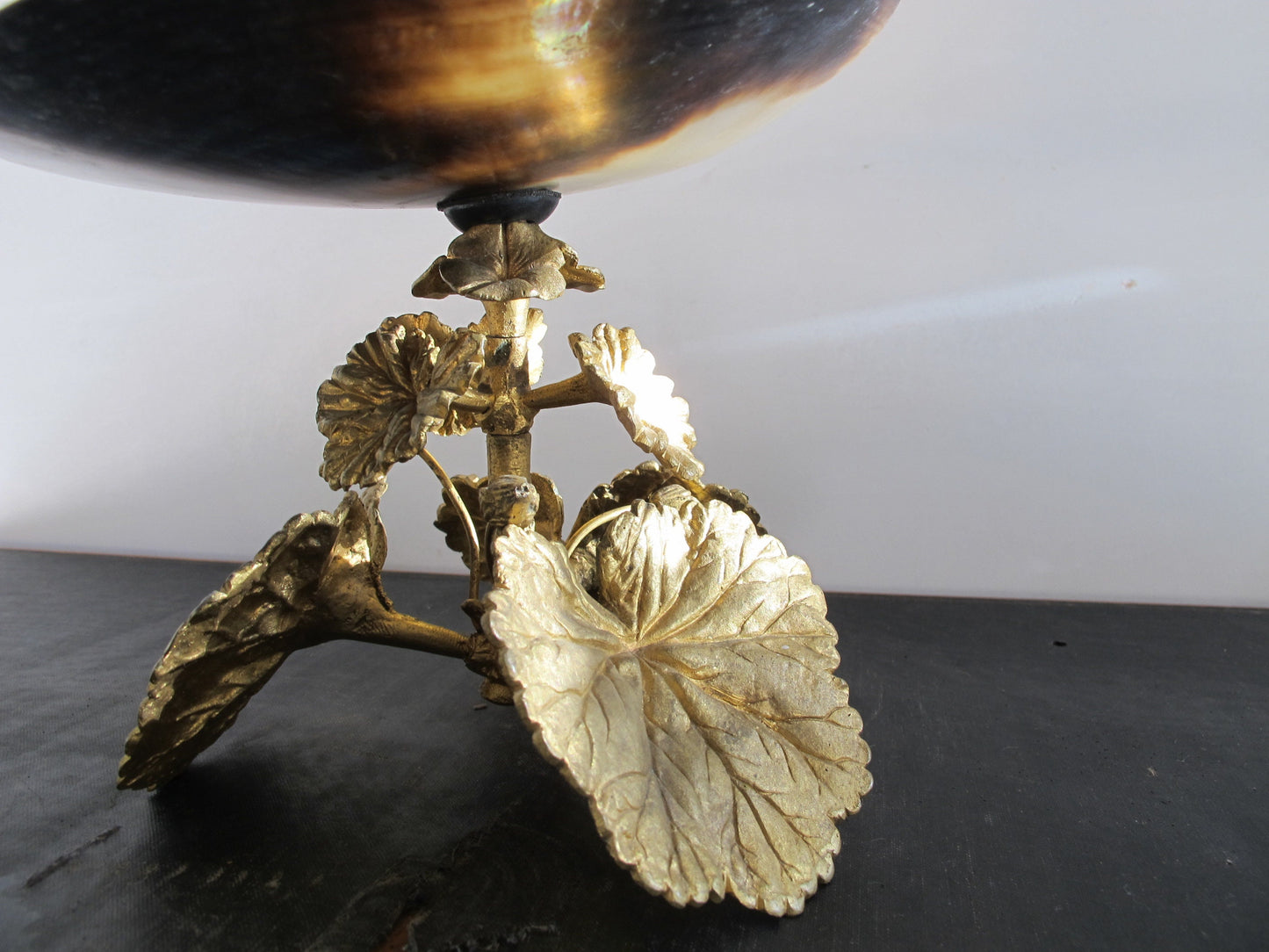 Epergne Victorian Centerpiece c. 1880 Plants Wildflowers Scallop Shell