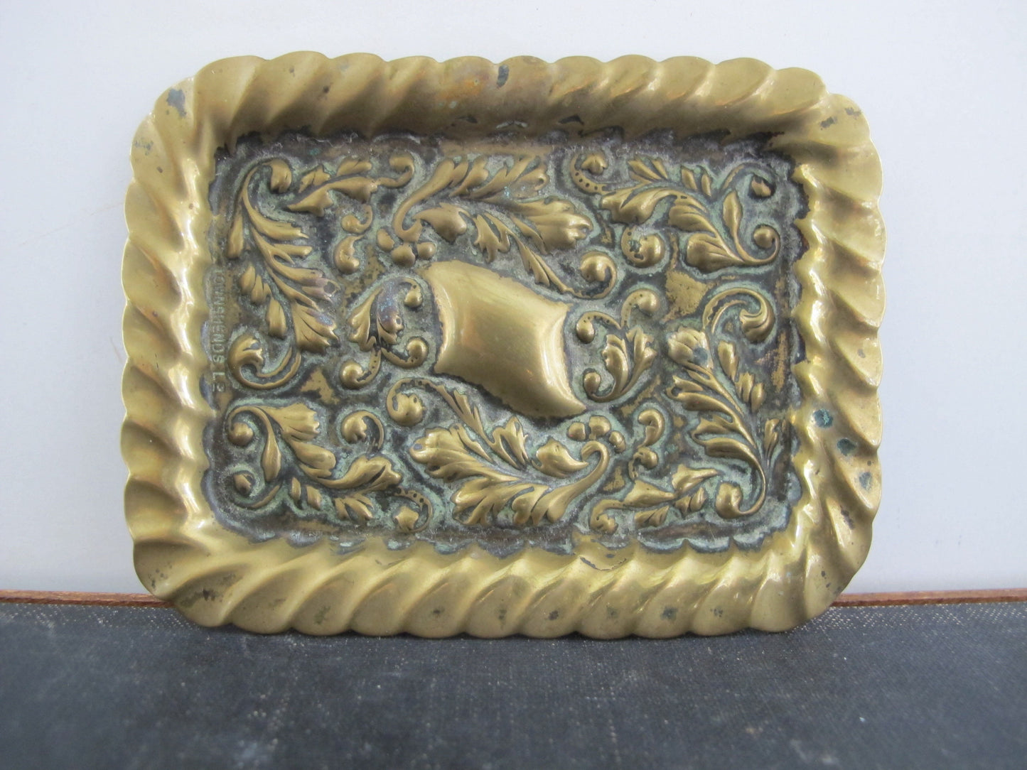 Victorian Edwardian Repousse Card Tray Signed Townshends Limited Miniature 1890s