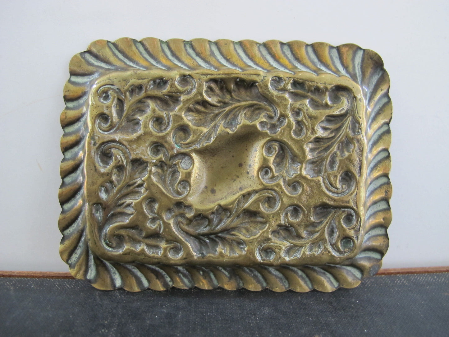 Victorian Edwardian Repousse Card Tray Signed Townshends Limited Miniature 1890s