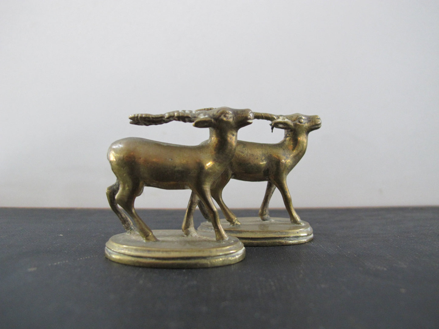 Anglo-Indian Miniature Sculpture Gazelle Pair 19th Century 1860s 1870s