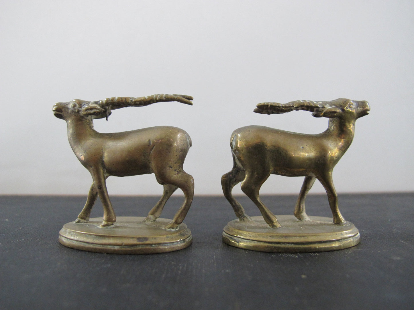 Anglo-Indian Miniature Sculpture Gazelle Pair 19th Century 1860s 1870s