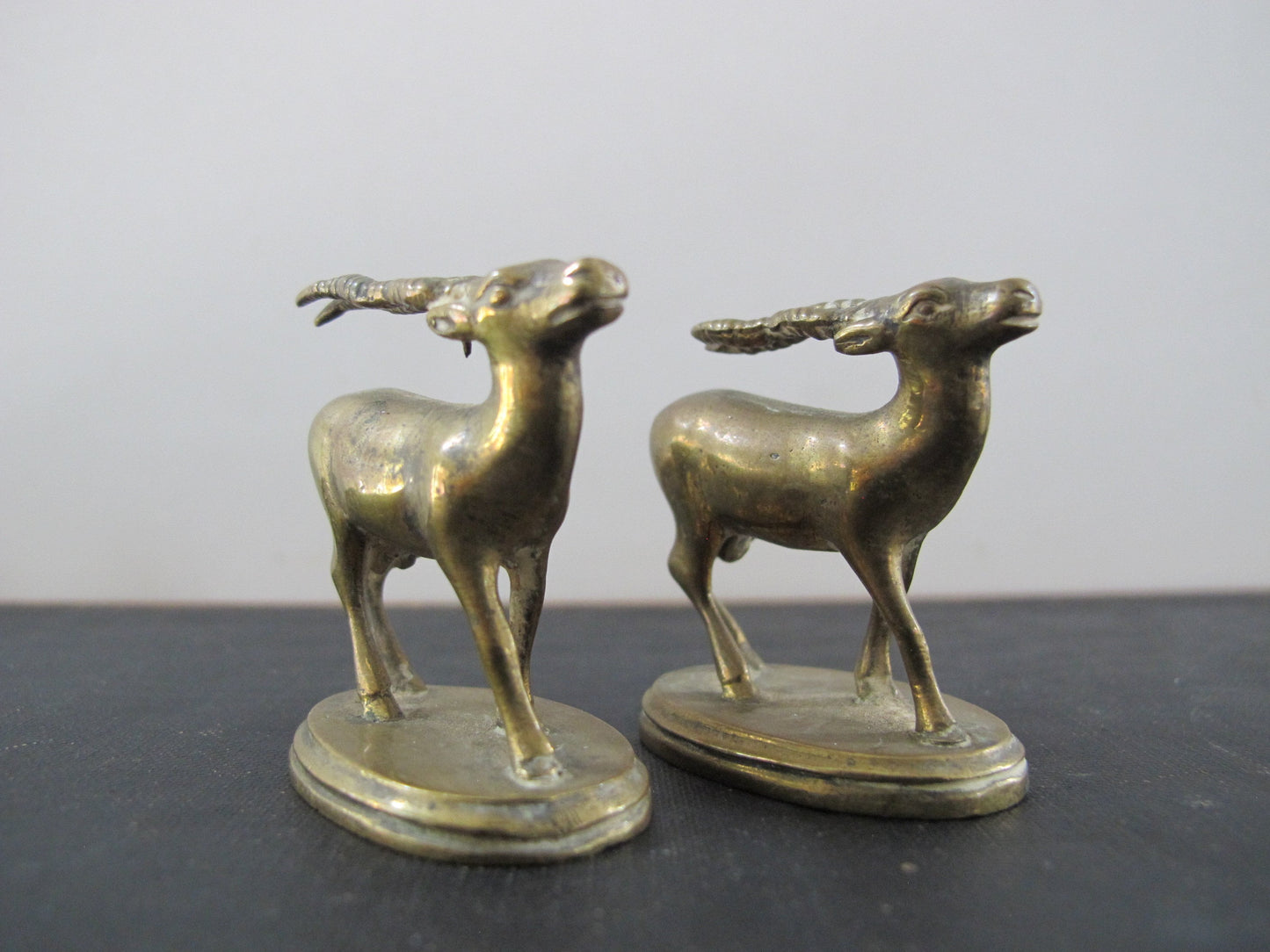 Anglo-Indian Miniature Sculpture Gazelle Pair 19th Century 1860s 1870s