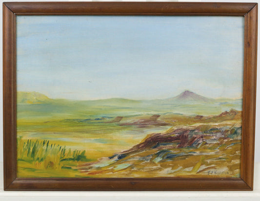 Painting Landscape Southwest New Mexico Oil Signed F. Perry Middleton "High Mesa" Providence Art Club 1920s