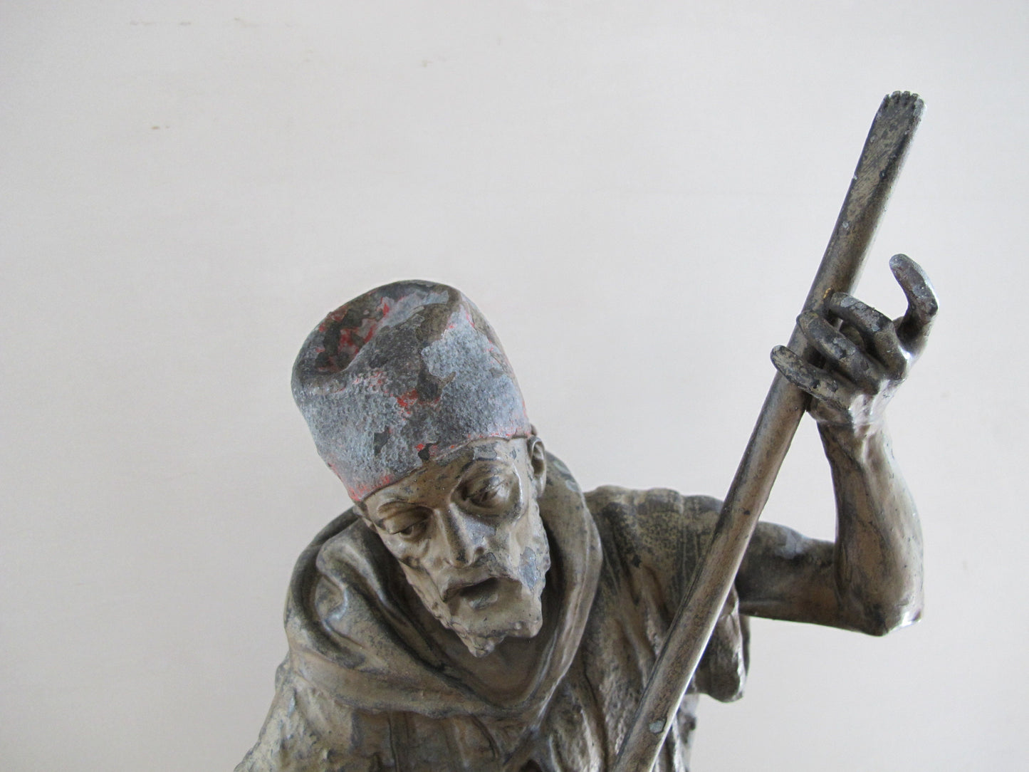 Sculpture North African Moorish Musician Singer Muslim LARGE Spelter in the style of Austrian Cold Cast Bronze 1900s 1910s