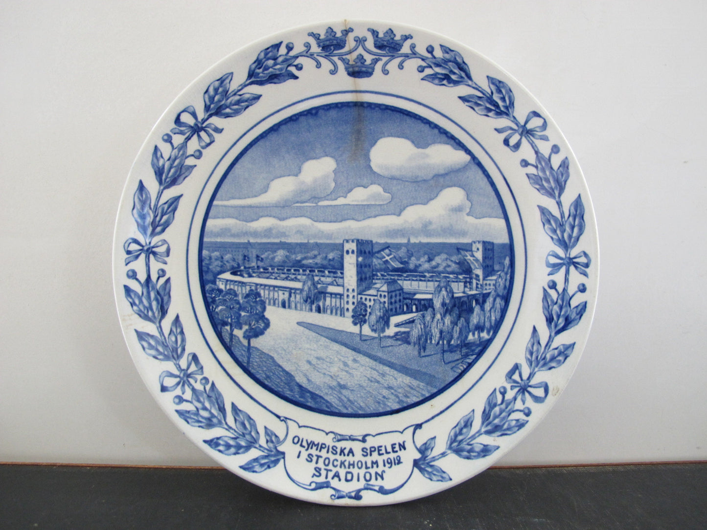 Stockholm Olympics Plate 1912 Commemorative Plate Rorstrand Sweden Scandinavian Edwardian