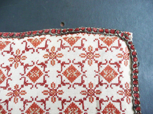 Table Runner Fabric Antique Cross Stitch Textile