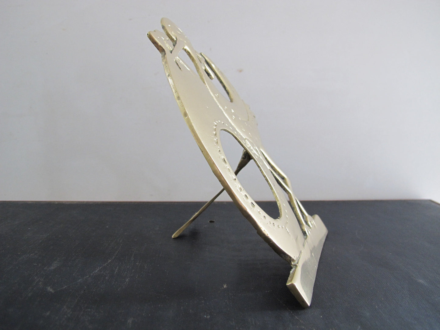 Frame Stork Solid Brass 1970s New Baby Shower