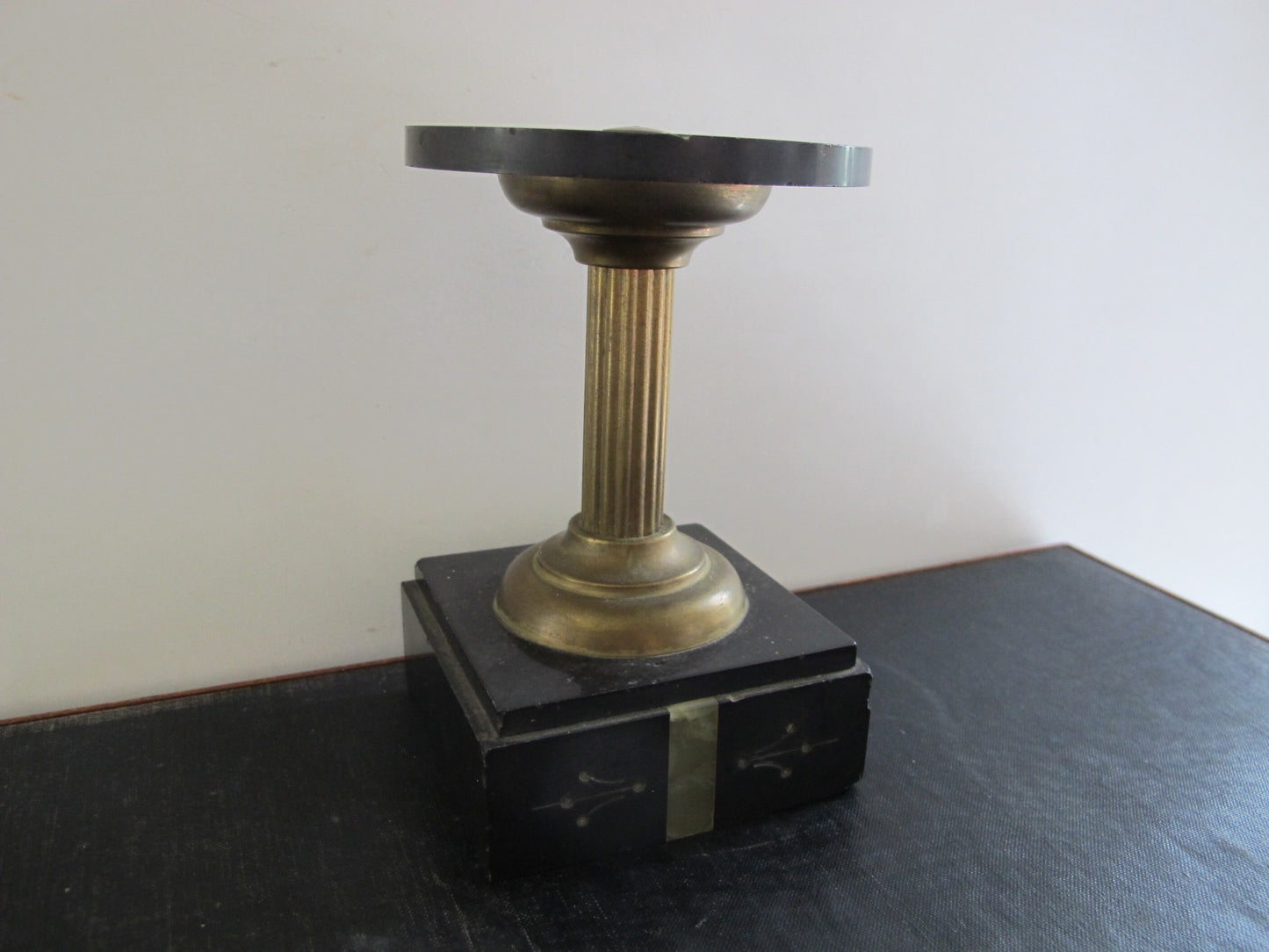 Pedestal Eastlake Style Victorian Slate and Onyx 1870s 1880s