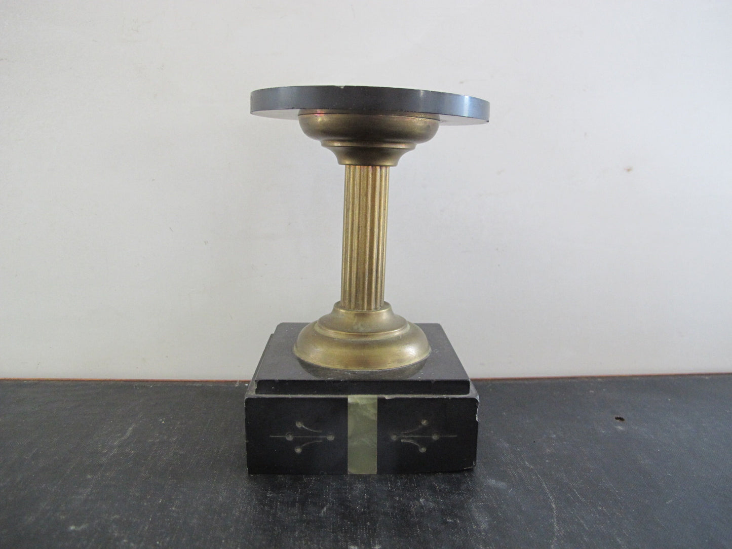 Pedestal Eastlake Style Victorian Slate and Onyx 1870s 1880s