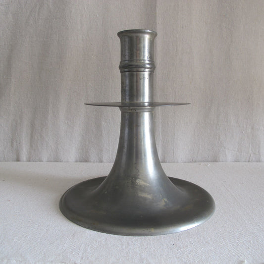 Scandi Mammoth Pewter Candlestick, Ecclesiastical (?), the the manner of Svenskt Tenn, c. 1930 1940 Swedish Vintage Antique