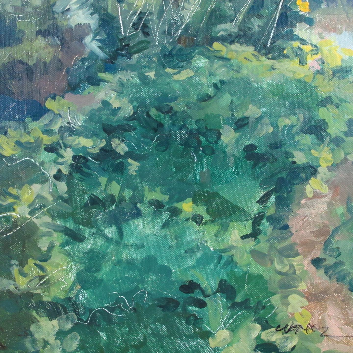 David Wenzel Plein Air Painting of Wildflowers in a Garden, artist of The Hobbit graphic novels