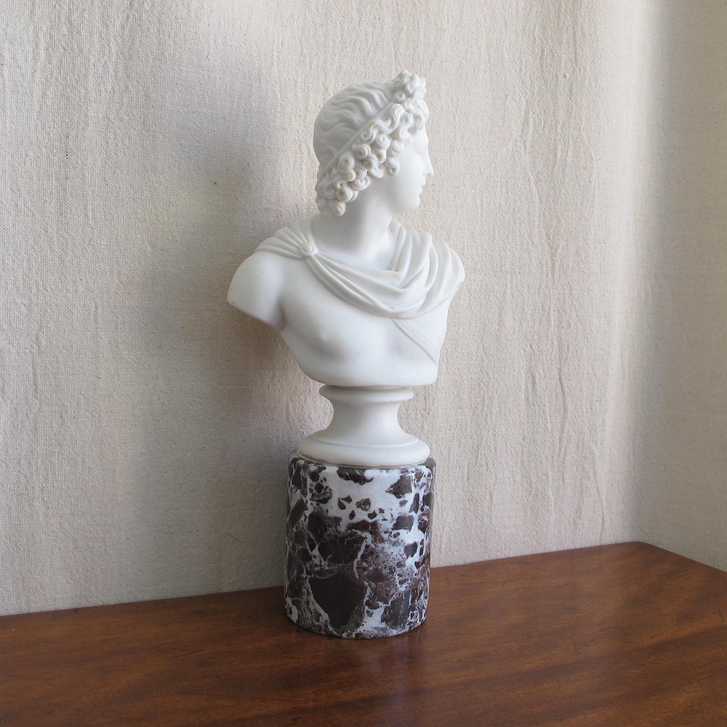 Apollo Belvedere Parian Grand Tour antique bust