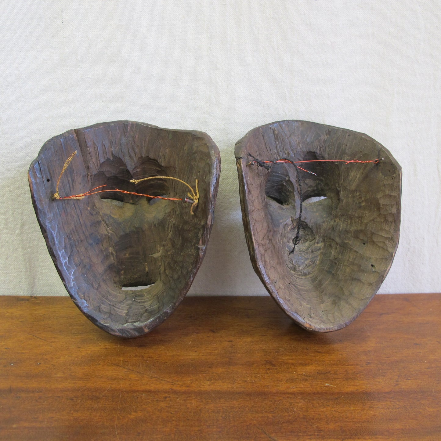 Central American passion play or dance masks, late 19th century 1800s, probably Guatemalan