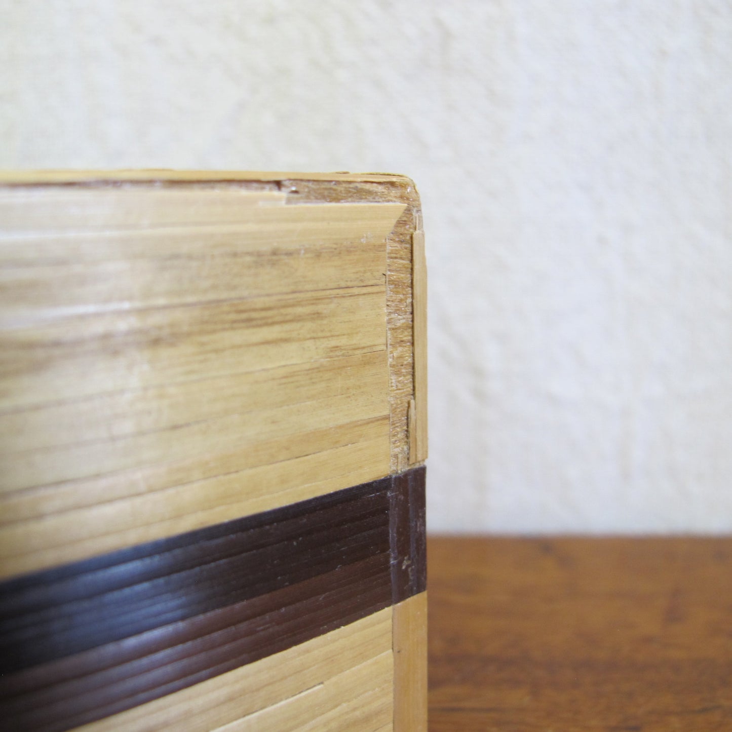 French straw marquetry box made by Rochas in the form of a gift box with bow, c. 1970