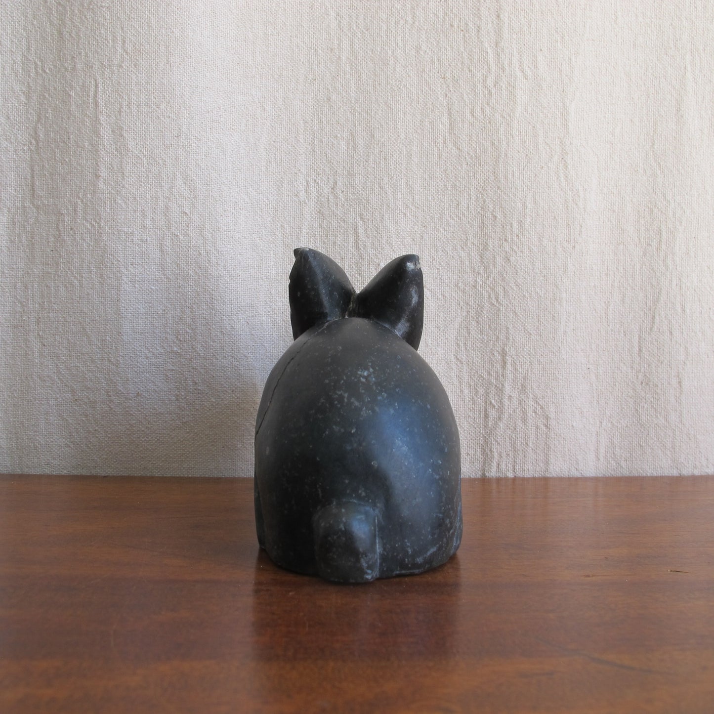 Inuit or Eskimo carved soapstone rabbit sculpture, c. 1950 vintage antique