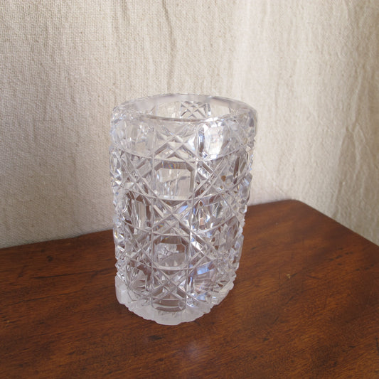 American Brilliant Cut Glass cigar holder, very rare form, c. 1880 1890