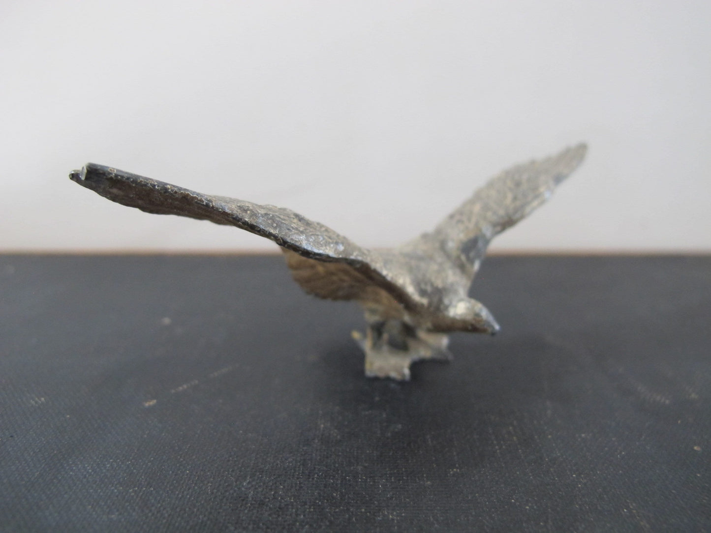 Spelter Toy American Eagle Spread Wings with Original Paint 19th Century