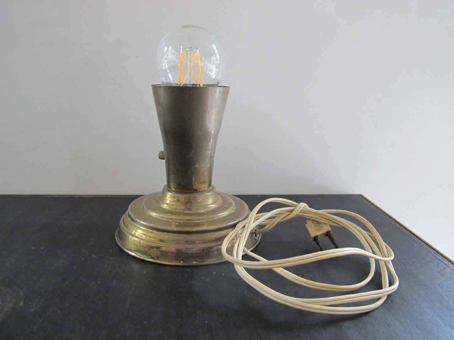 Lamp Light Fixture Brass Uplight 1950s 1960s