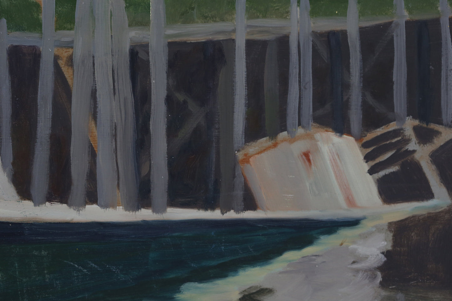Nova Scotia Oil Painting Fishing Boat Arthur Turcotte Original