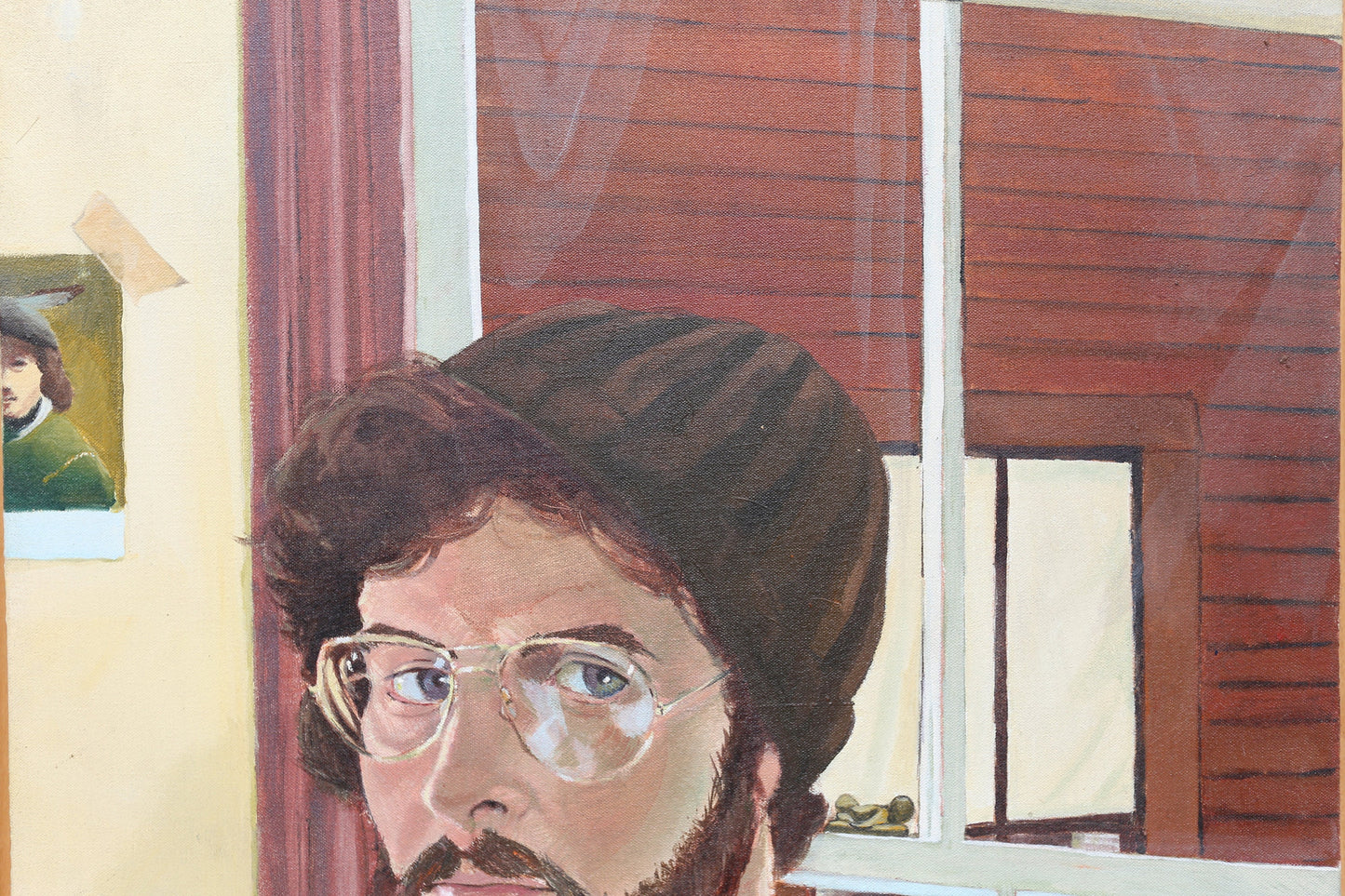 Michael Costello Painting Provincetown Self Portrait Oil on Canvas 1979 Cape Cod Artist