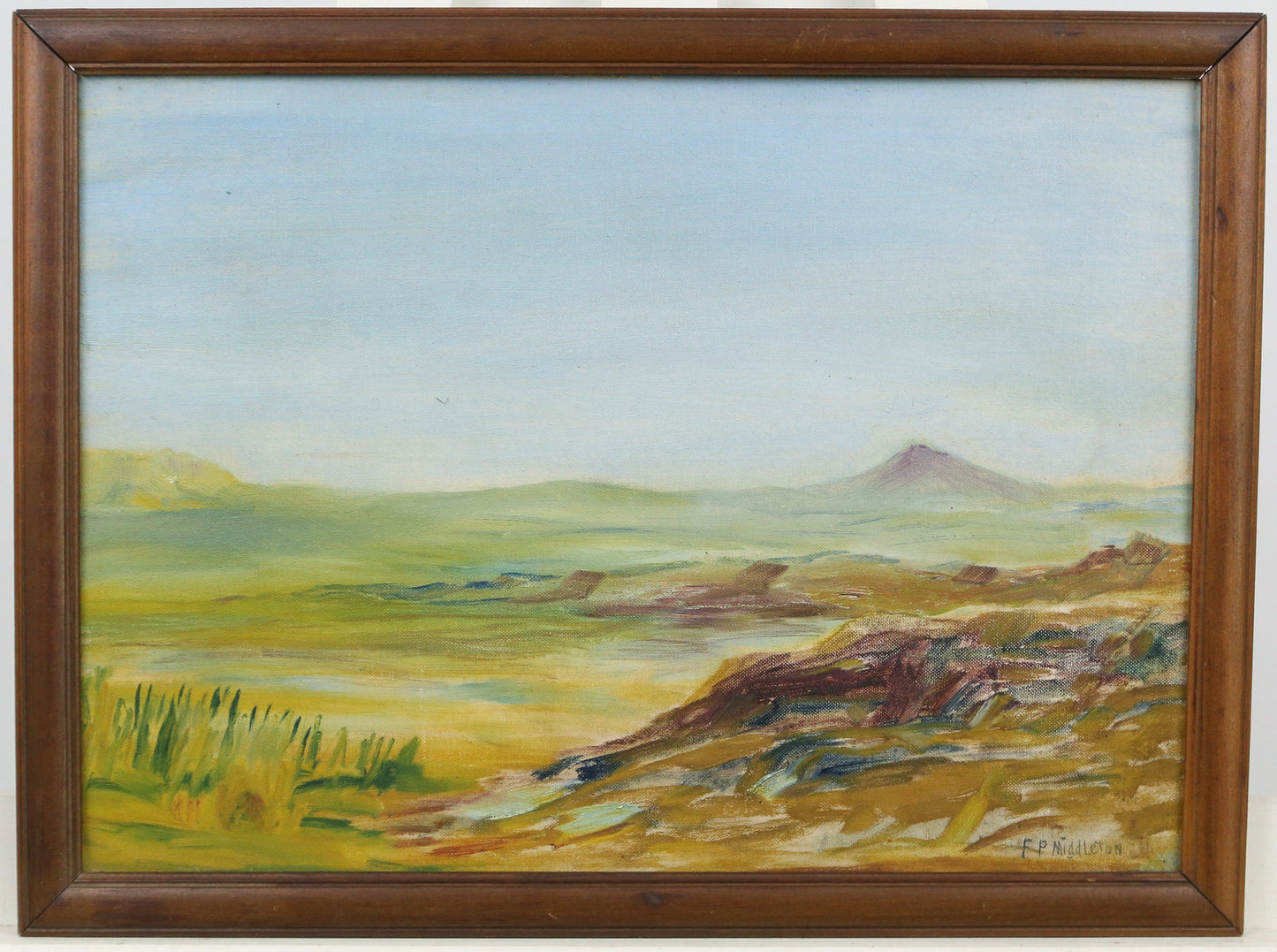 Painting Landscape Southwest New Mexico Oil Signed F. Perry Middleton "High Mesa" Providence Art Club 1920s