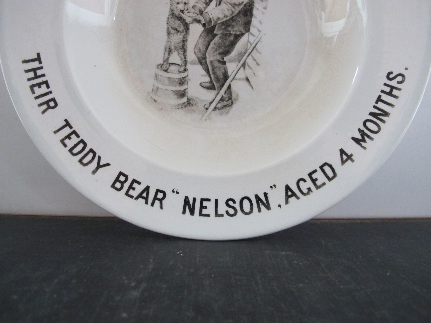 Bowl Plate Advertising Advertisement Bear Thomas Wallis and Co. Edwardian Victorian 1902 1900s