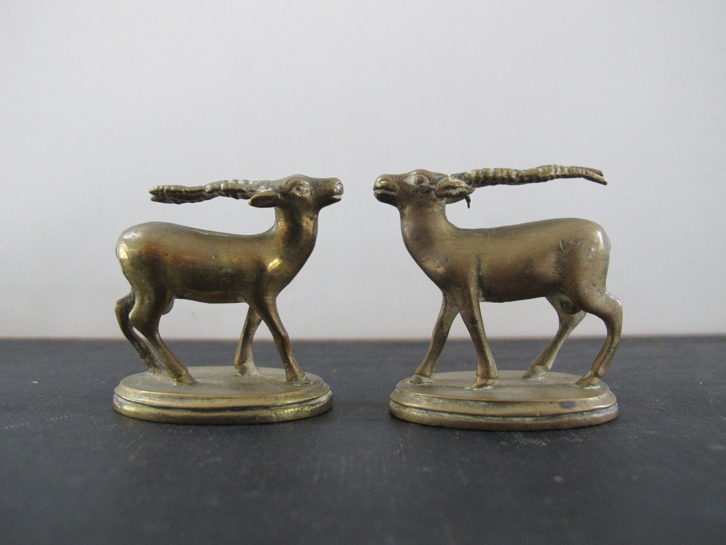 Anglo-Indian Miniature Sculpture Gazelle Pair 19th Century 1860s 1870s