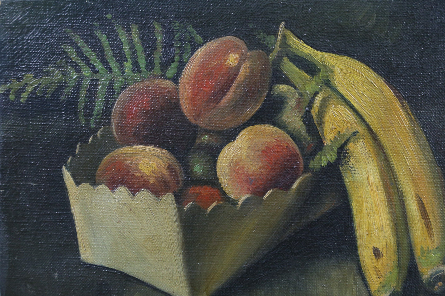 Painting Grigor Chiltian Still Life Peaches Bananas Signed 1930 Suggestive Gay Erotic Art Fruit Armenian Gregory Sciltian Gregorio Sciltian