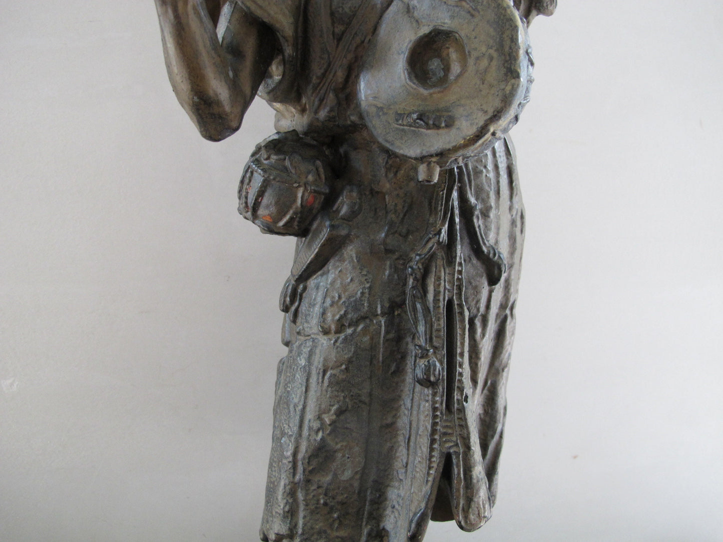 Sculpture North African Moorish Musician Singer Muslim LARGE Spelter in the style of Austrian Cold Cast Bronze 1900s 1910s