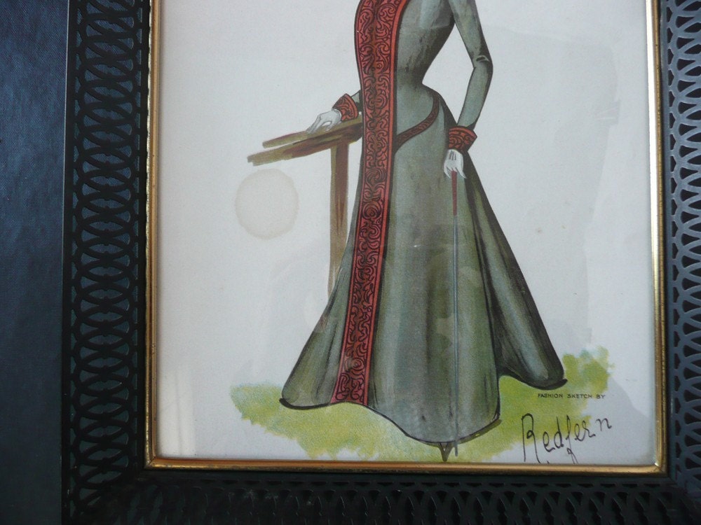 Redfern Fashion Plate Suffragette Early Womens Rights Edwardian or Victorian
